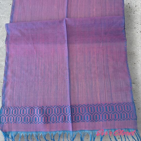 Ethiopian Vintage Hand Woven Shawl Pashmina Scarf TableRunner With Tassels - Picture 3 of 10